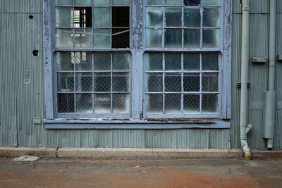 Closed window of old building