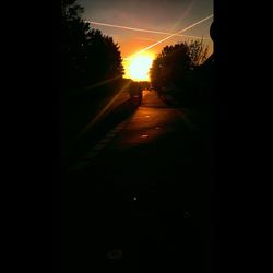 View of road at sunset