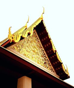 Low angle view of temple against clear sky