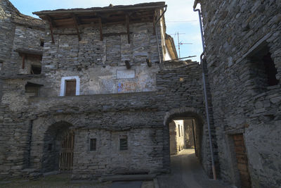 Low angle view of old building