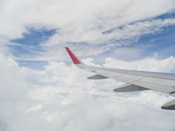 Airplane flying in sky