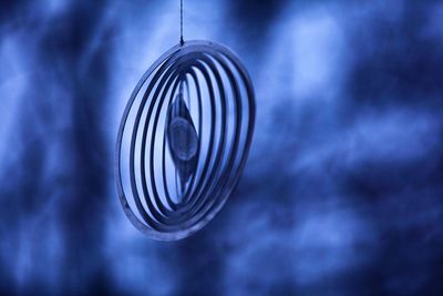 Close-up of spiral hanging