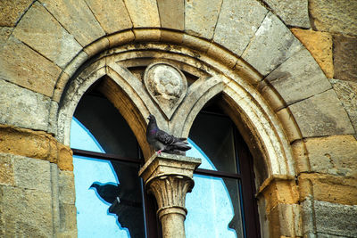 Low angle view of statue in cathedral