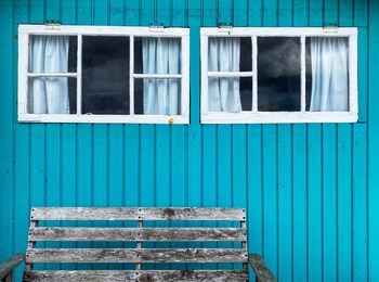 Closed window of building