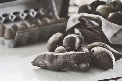 Close-up of fruits on table