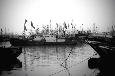 Boats in harbor