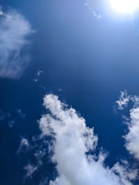 Low angle view of clouds in sky