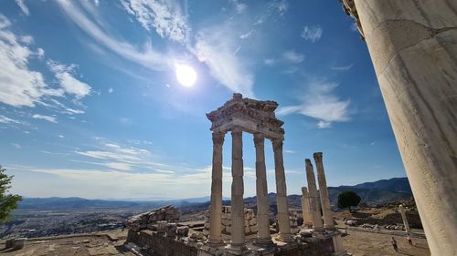 Old ruins of temple against sky