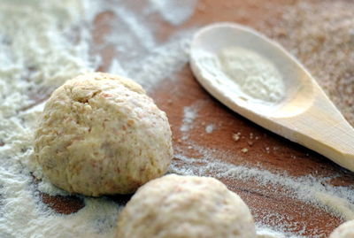 Close-up of bread on table