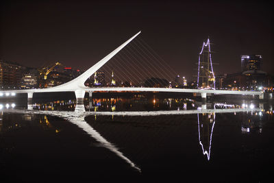 Illuminated city at night