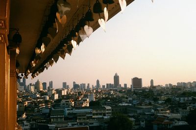 Aerial view of buildings in city