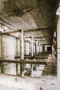 Interior of abandoned building