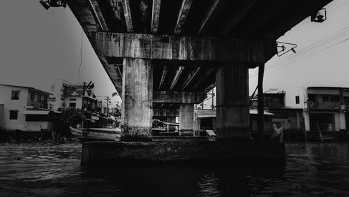 Built structures against the sky