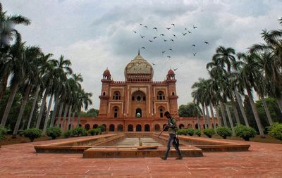 View of historical building against cloudy sky