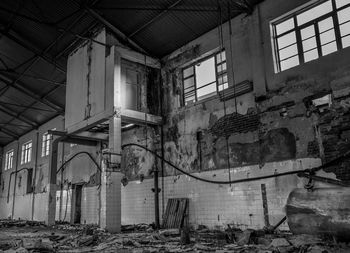 Interior of abandoned building