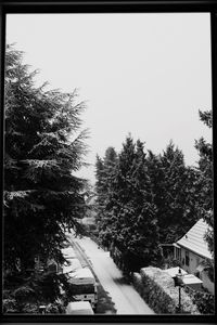 View of built structure with trees in background