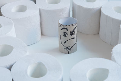 Close-up of toilet paper
