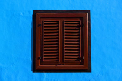 Closed window of house