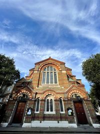 Low angle view of building against sky