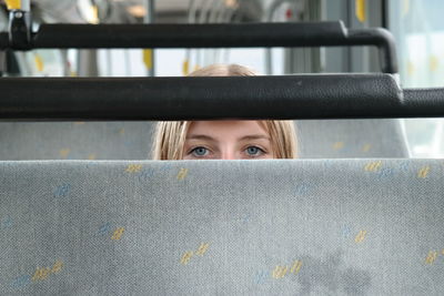 Woman on bus