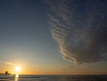 Sundown at the beach of zingst