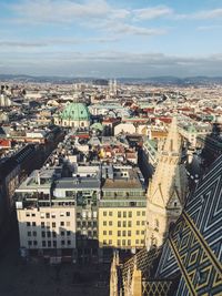 High angle view of cityscape