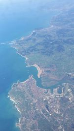 Aerial view of blue sky