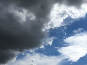 Low angle view of storm clouds in sky