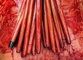 Full frame shot of red chili peppers