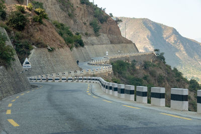 Aerial view of mountain road