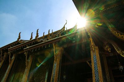 Low angle view of built structure against sky