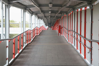 Empty corridor of building