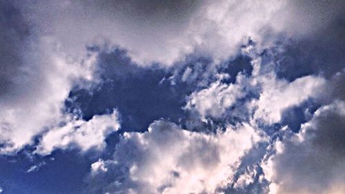 Low angle view of cloudy sky