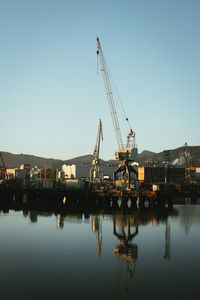 Reflection of buildings in water
