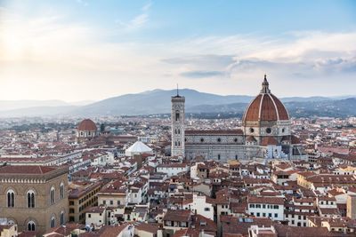 Duomo santa maria del fiore and cityscape against sky