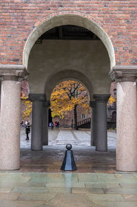 Entrance of stockholm town hall, three crowns, stockholms stadshus tre kronor.