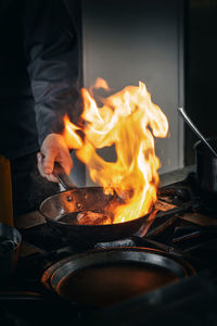 Close-up of fire pit