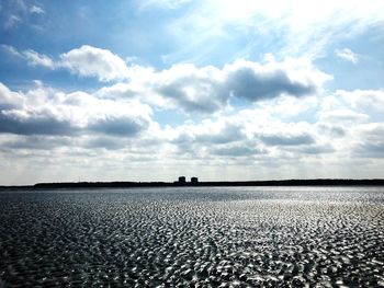 Scenic view of land against sky