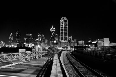 Illuminated city at night