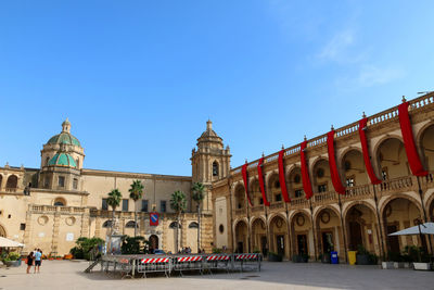 View of historic building against blue sky
