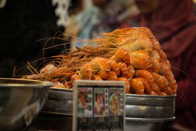 Close-up of food for sale at market