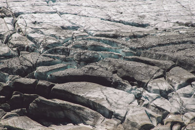 High angle view of ice formation at grossglockner