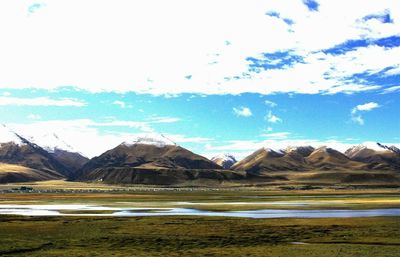 Scenic view of landscape against sky