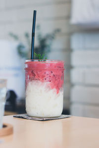 Close-up of drink on table