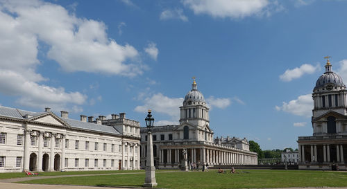 View of historic building against cloudy sky