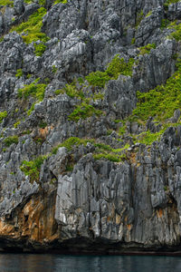 Rock formations in sea