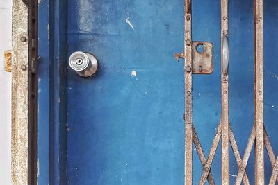 Blue closed door