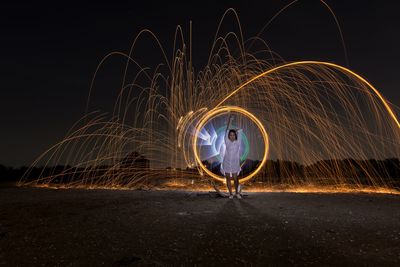 Light painting at night