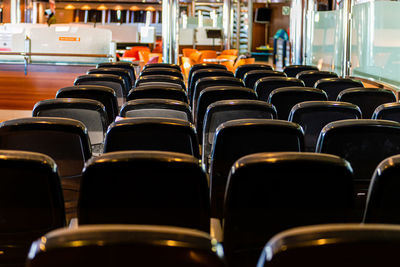 Interior of empty seats