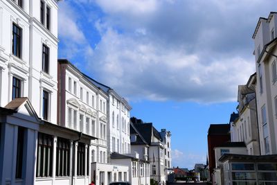 Low angle view of buildings in city